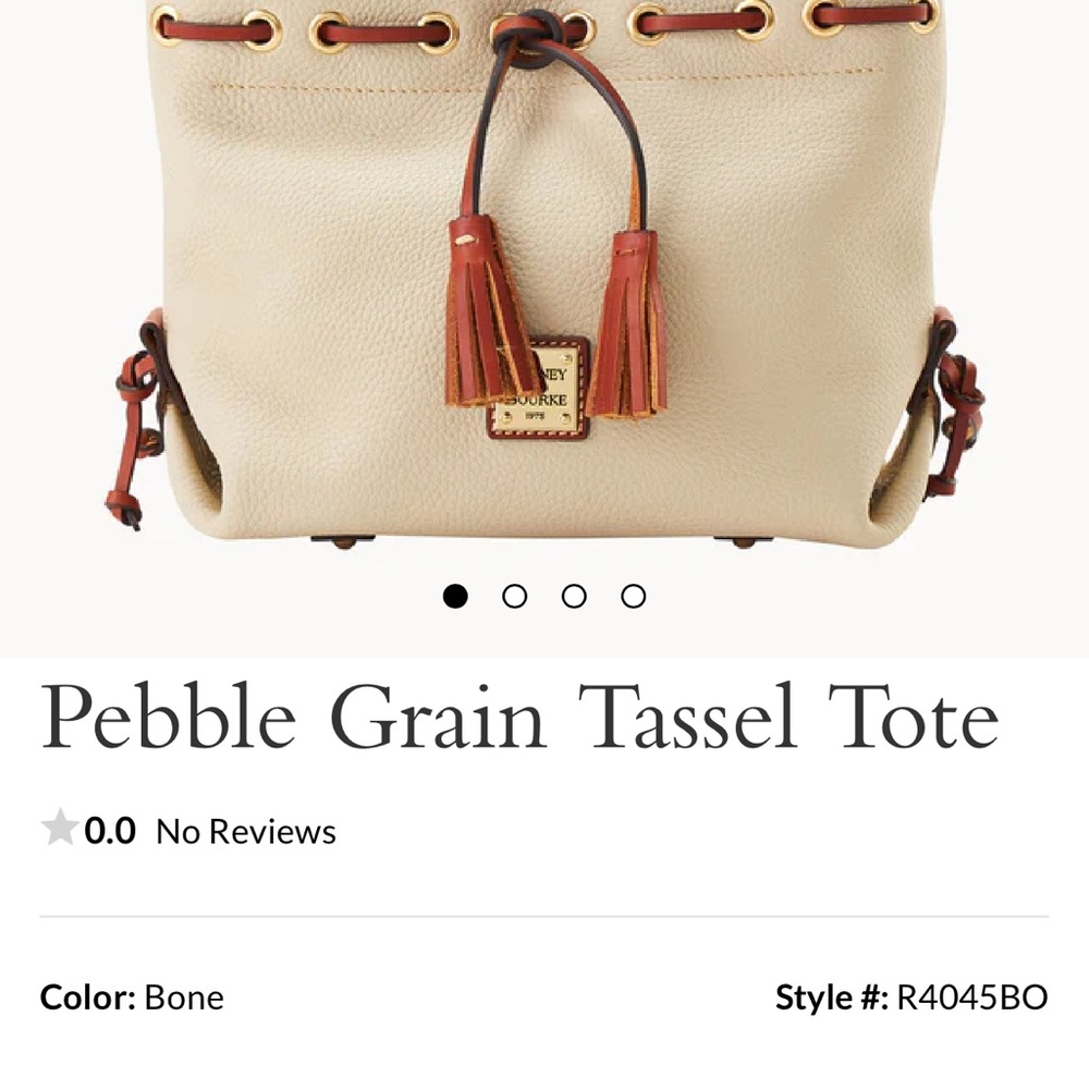 Dooney & Bourke Bone Tassel Tote